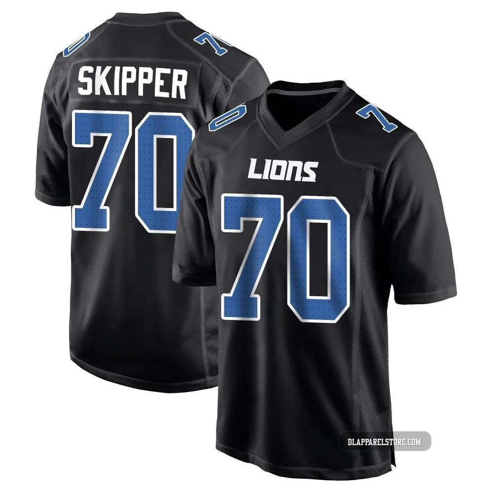Dan Skipper ＃70 Detroit Lions Game Carbon Fashion Jersey - Men's Black