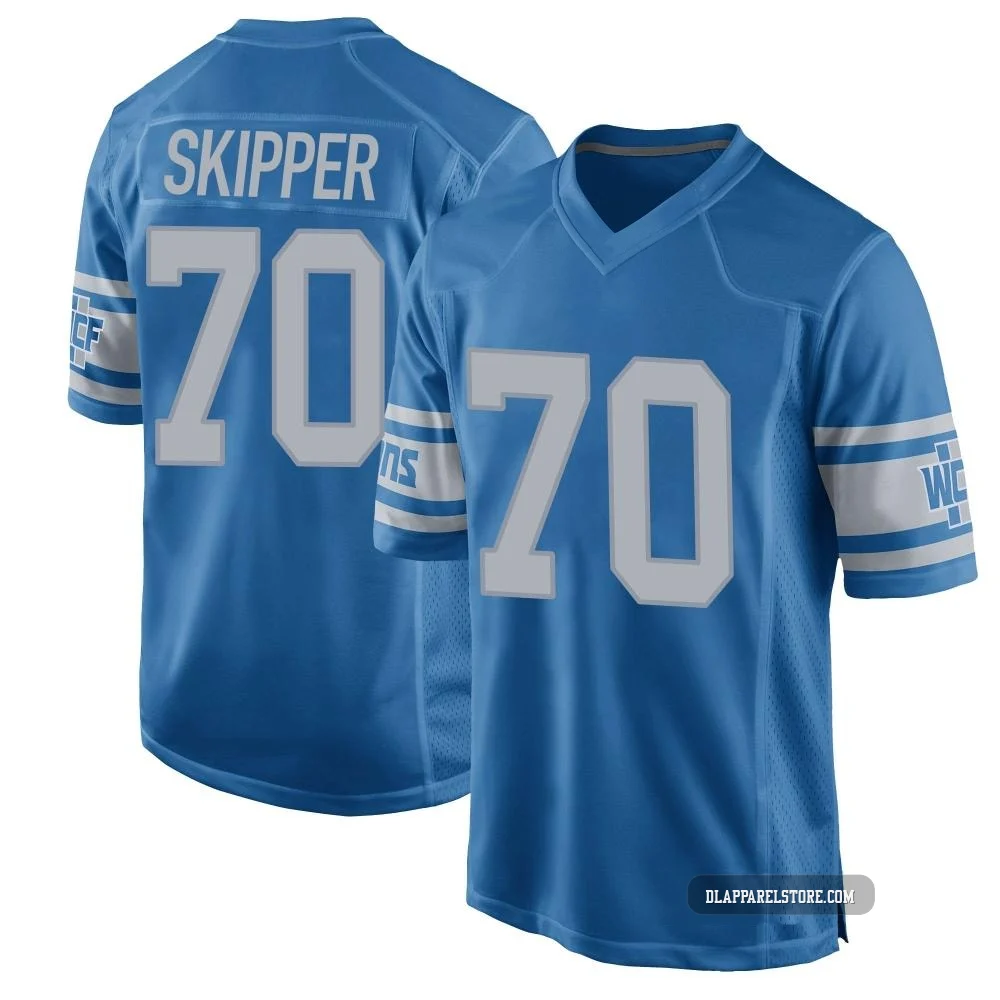 Dan Skipper ＃70 Detroit Lions Game Throwback Vapor Untouchable Jersey - Youth Blue