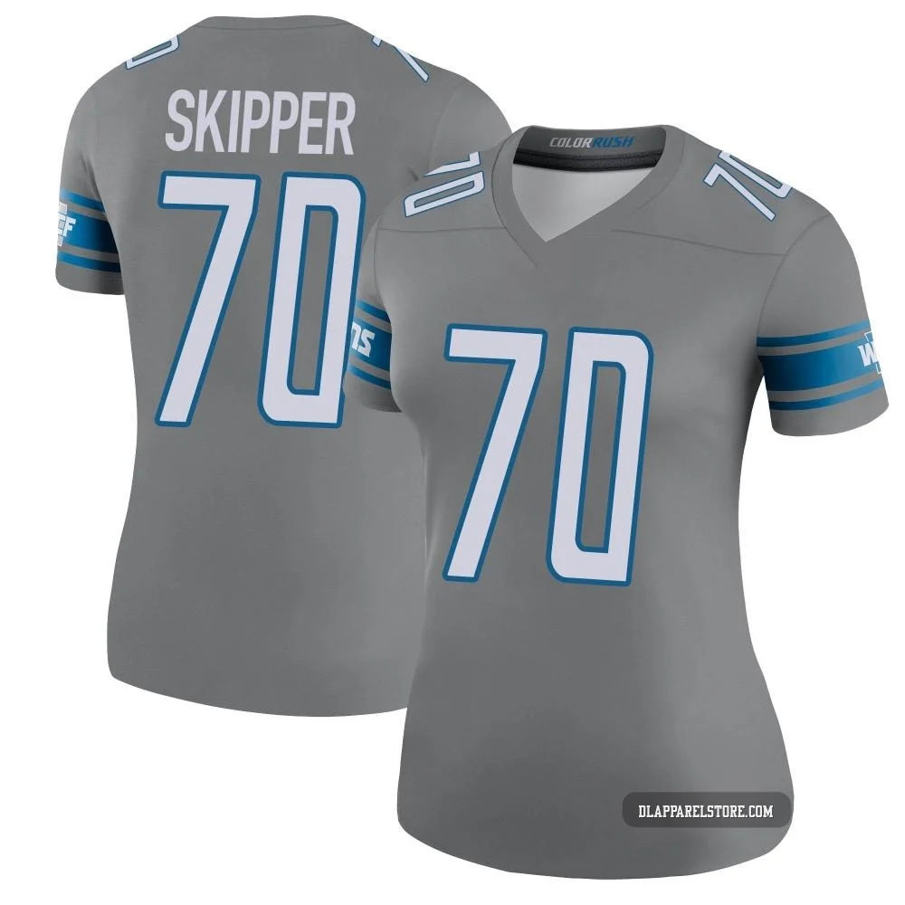 Dan Skipper ＃70 Detroit Lions Legend Color Rush Steel Jersey - Women's