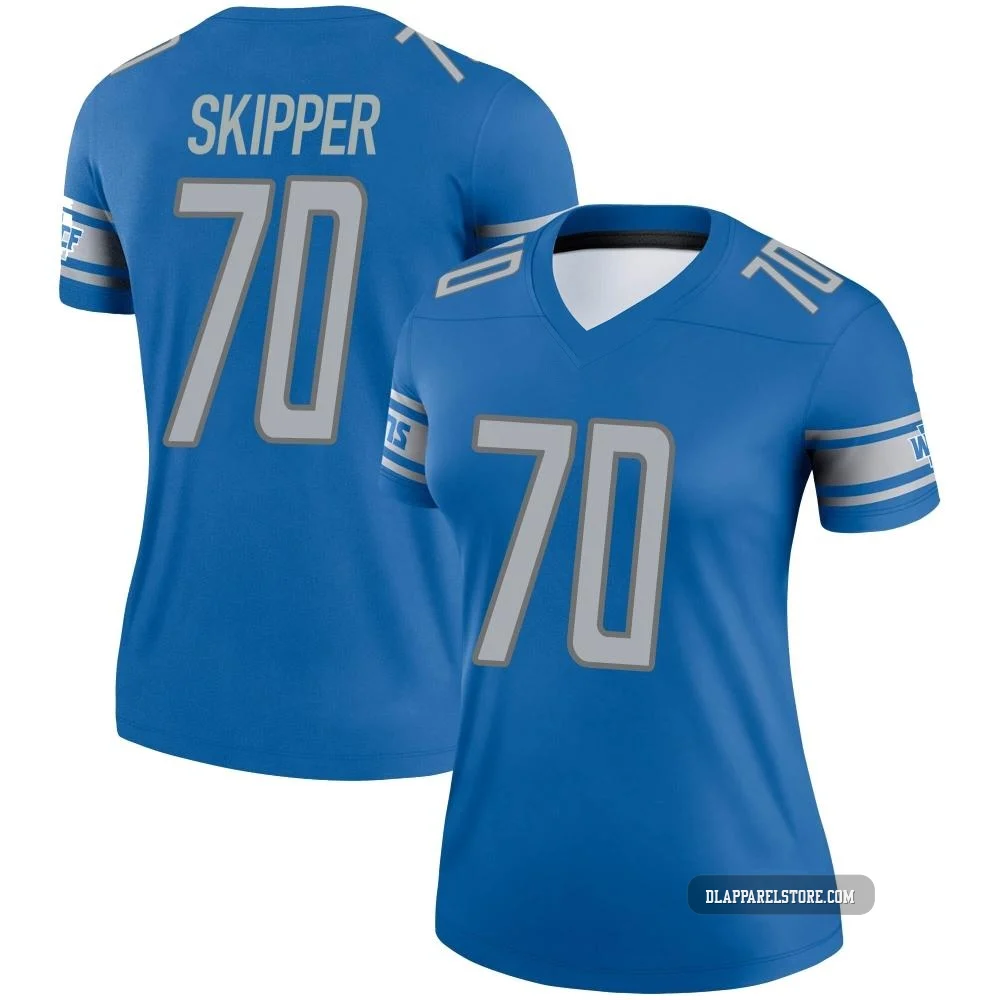 Dan Skipper ＃70 Detroit Lions Legend Jersey - Women's Blue