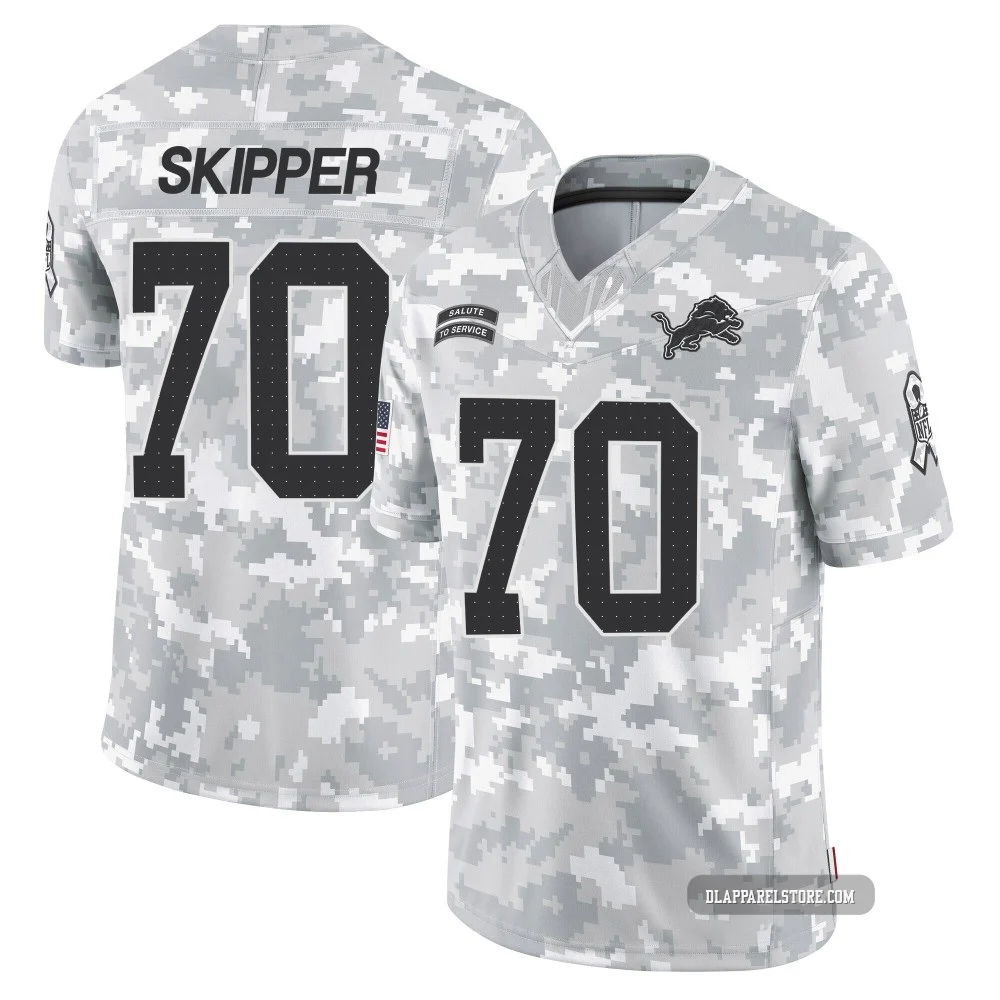 Dan Skipper ＃70 Detroit Lions Limited 2024 Salute to Service Jersey - Men's Arctic Camo