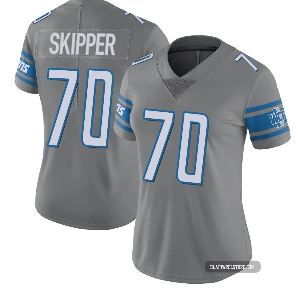Dan Skipper ＃70 Detroit Lions Limited Color Rush Steel Jersey - Women's