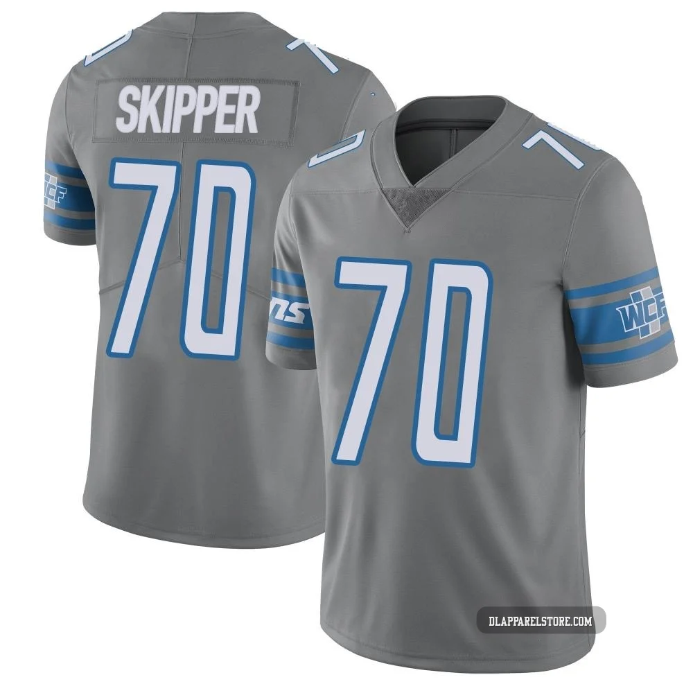 Dan Skipper ＃70 Detroit Lions Limited Color Rush Steel Vapor Untouchable Jersey - Men's