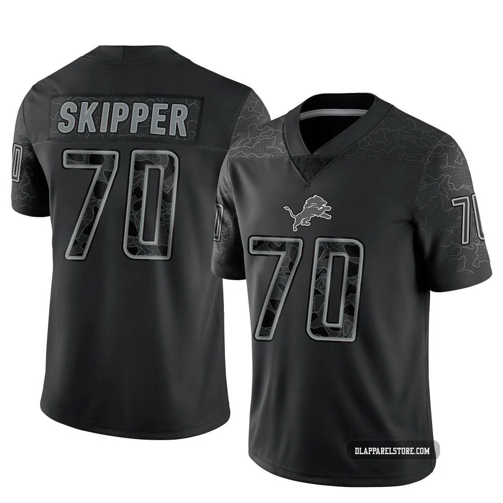 Dan Skipper ＃70 Detroit Lions Limited Reflective Jersey - Men's Black