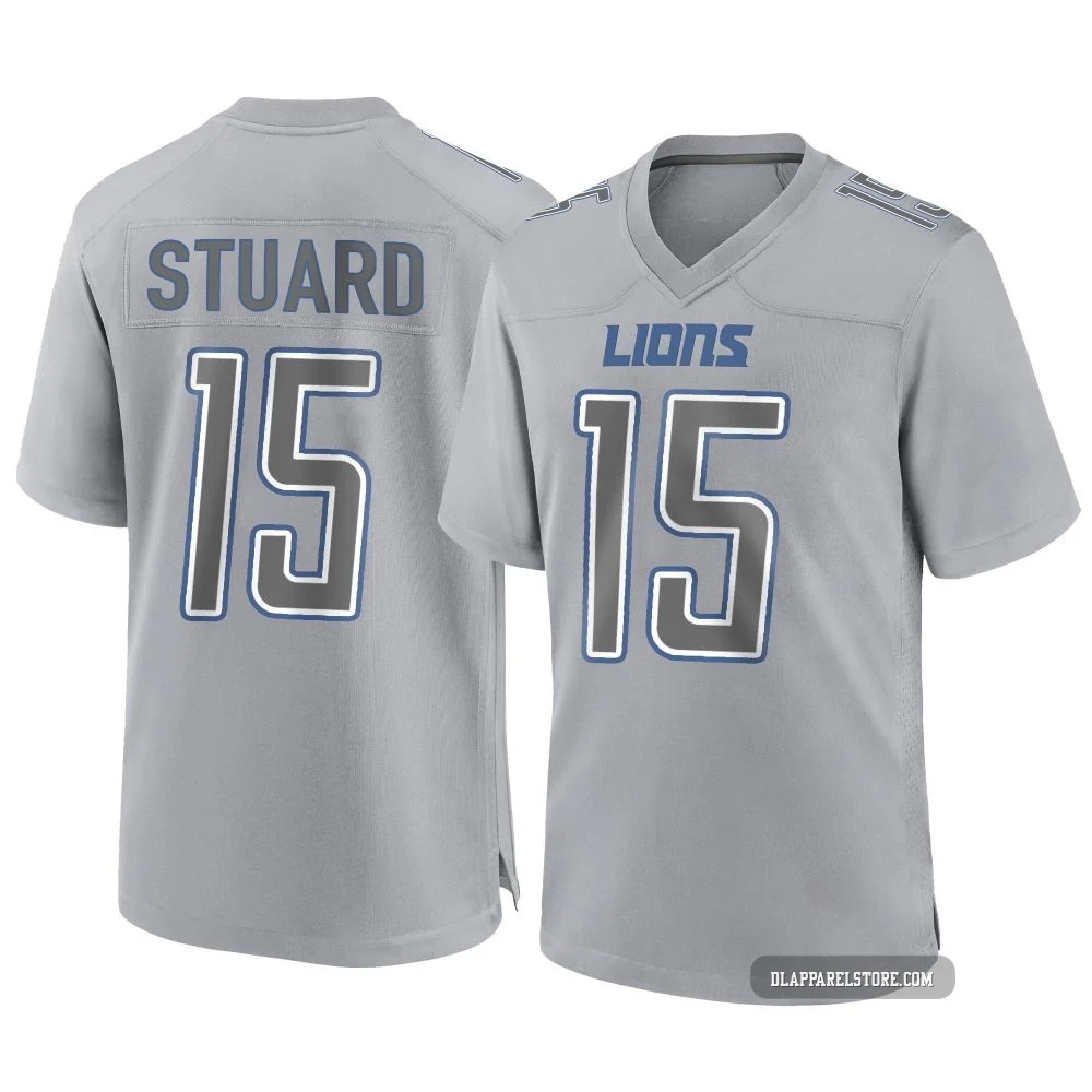 Grant Stuard ＃15 Detroit Lions Game Atmosphere Fashion Jersey - Men's Gray