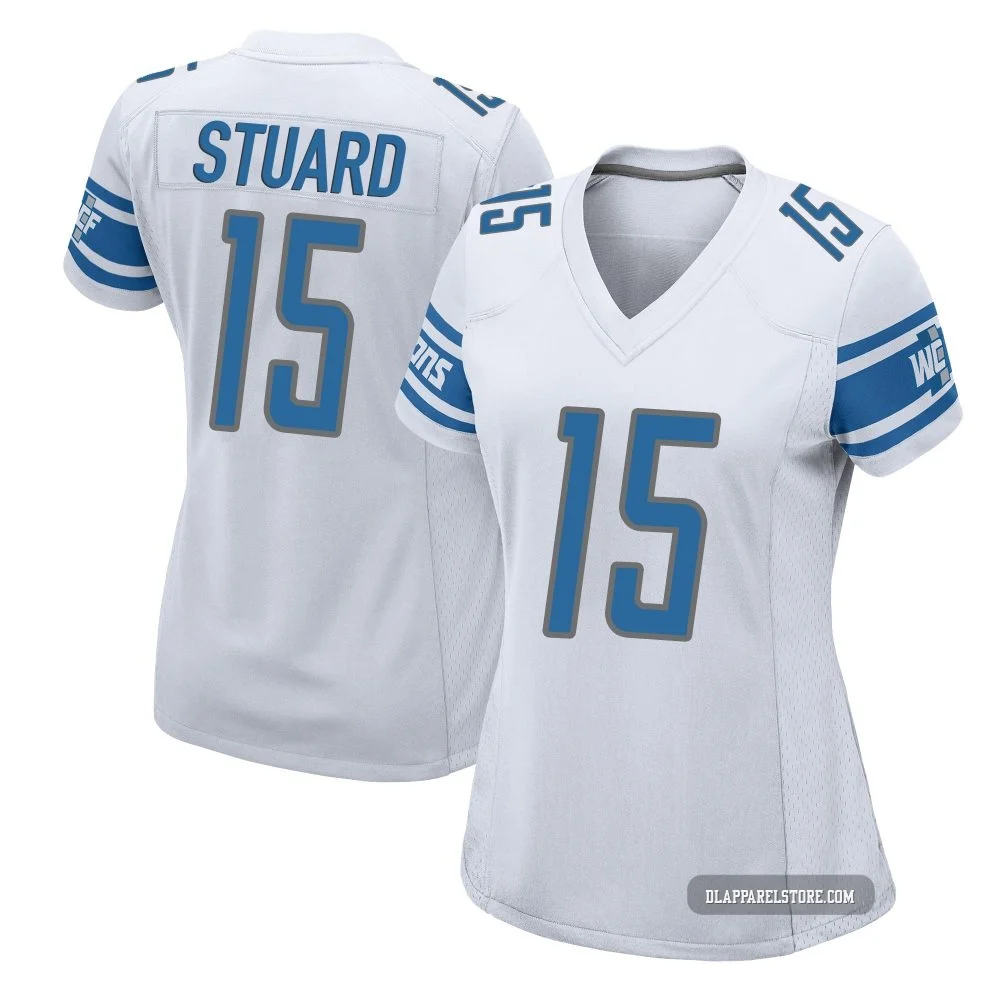 Grant Stuard ＃15 Detroit Lions Game Jersey - Women's White