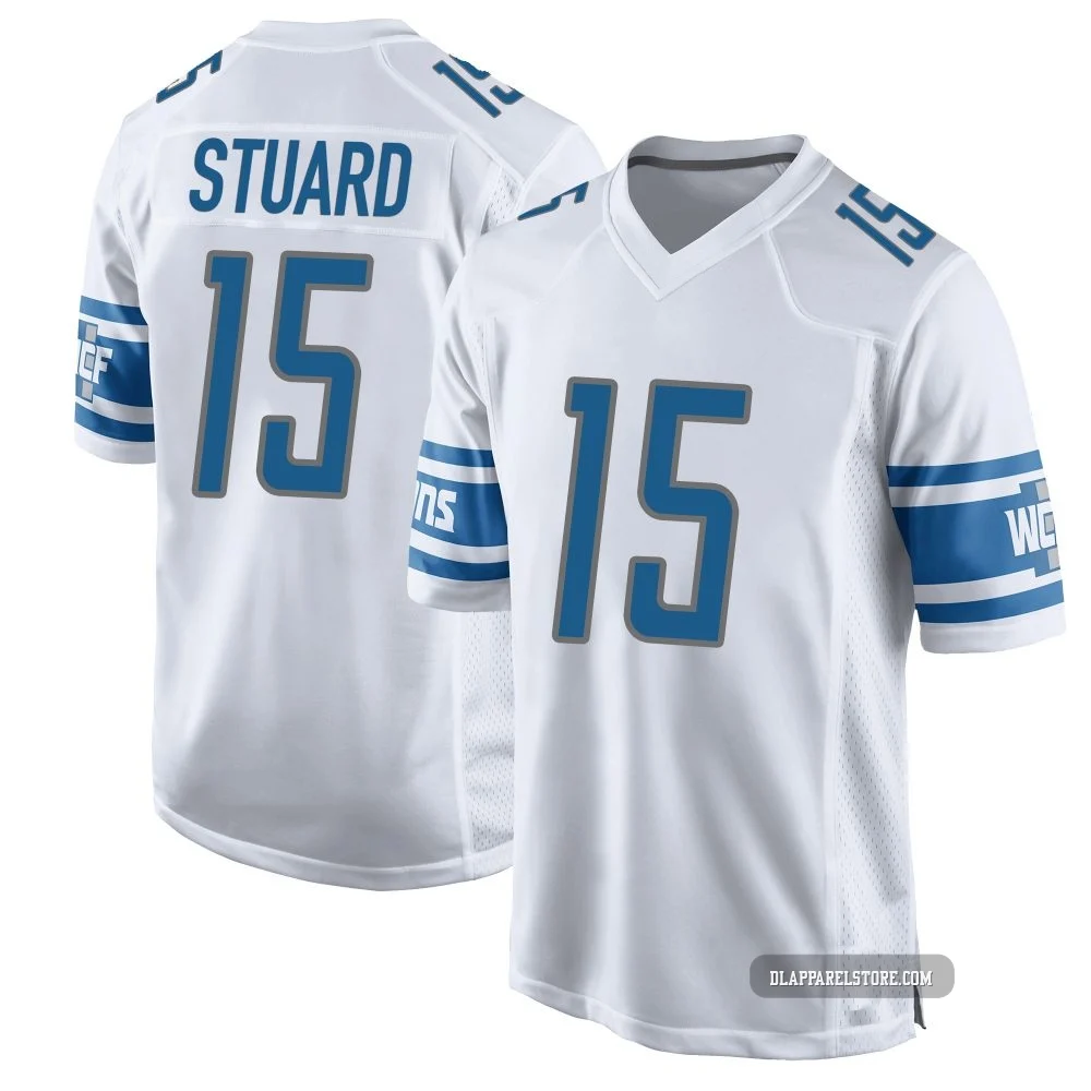 Grant Stuard ＃15 Detroit Lions Game Jersey - Youth White