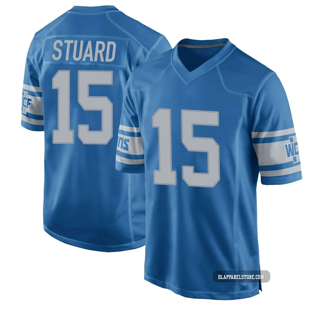 Grant Stuard ＃15 Detroit Lions Game Throwback Vapor Untouchable Jersey - Youth Blue
