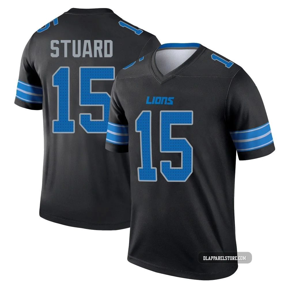 Grant Stuard ＃15 Detroit Lions Legend Jersey - Men's Black