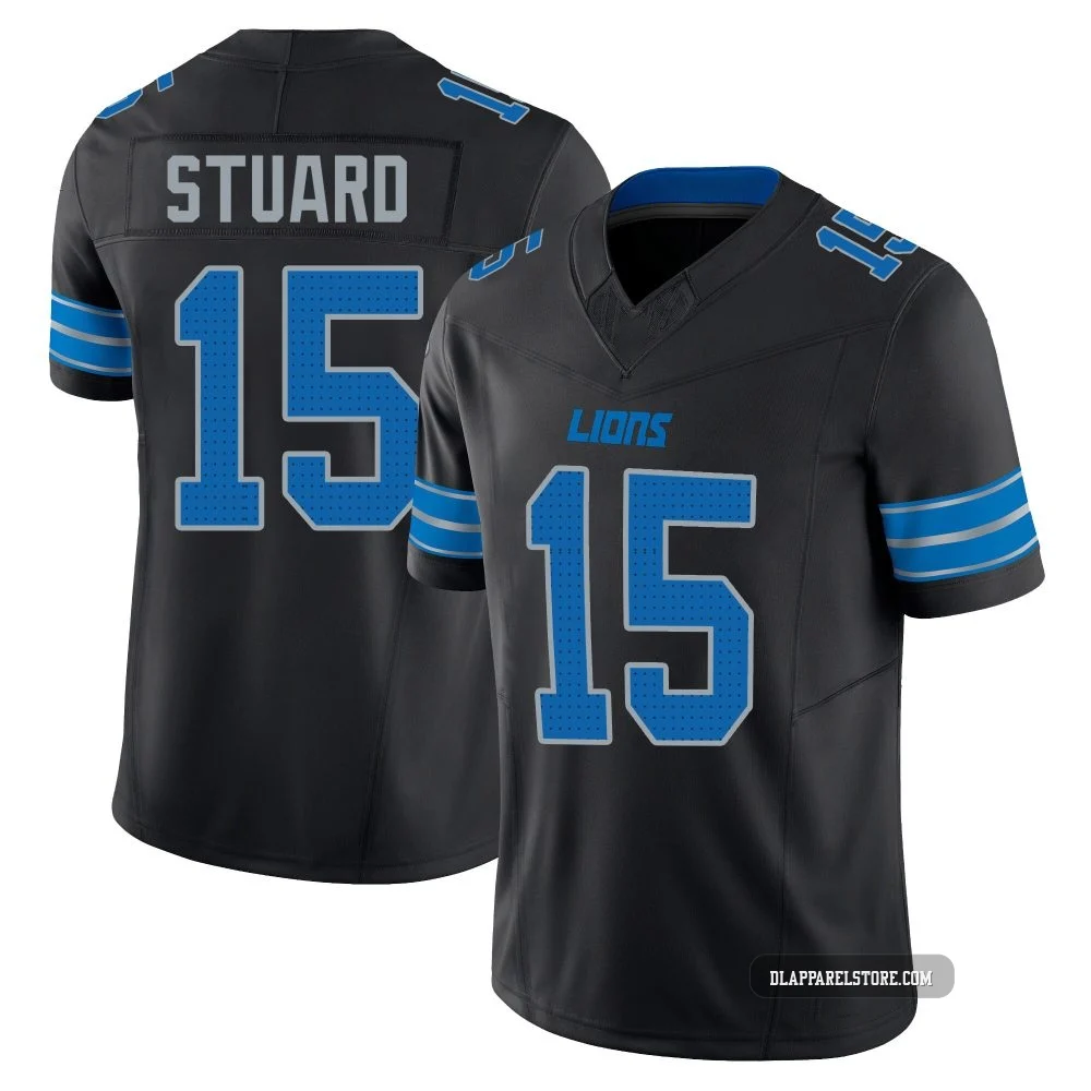 Grant Stuard ＃15 Detroit Lions Limited Alternate Vapor F.U.S.E. 2nd Jersey - Youth Black