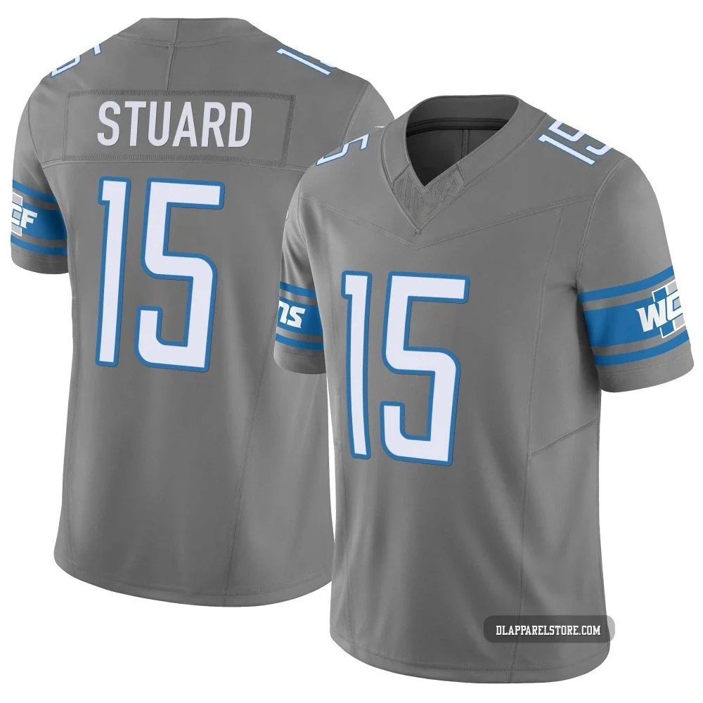 Grant Stuard ＃15 Detroit Lions Limited Silver Vapor F.U.S.E. Jersey - Men's