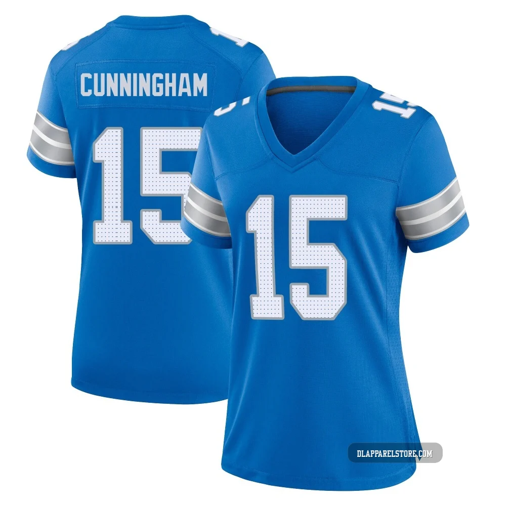 Malik Cunningham ＃15 Detroit Lions Game 2nd Jersey - Women's Blue