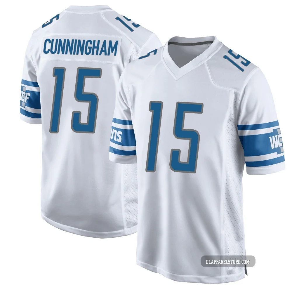 Malik Cunningham ＃15 Detroit Lions Game Jersey - Men's White