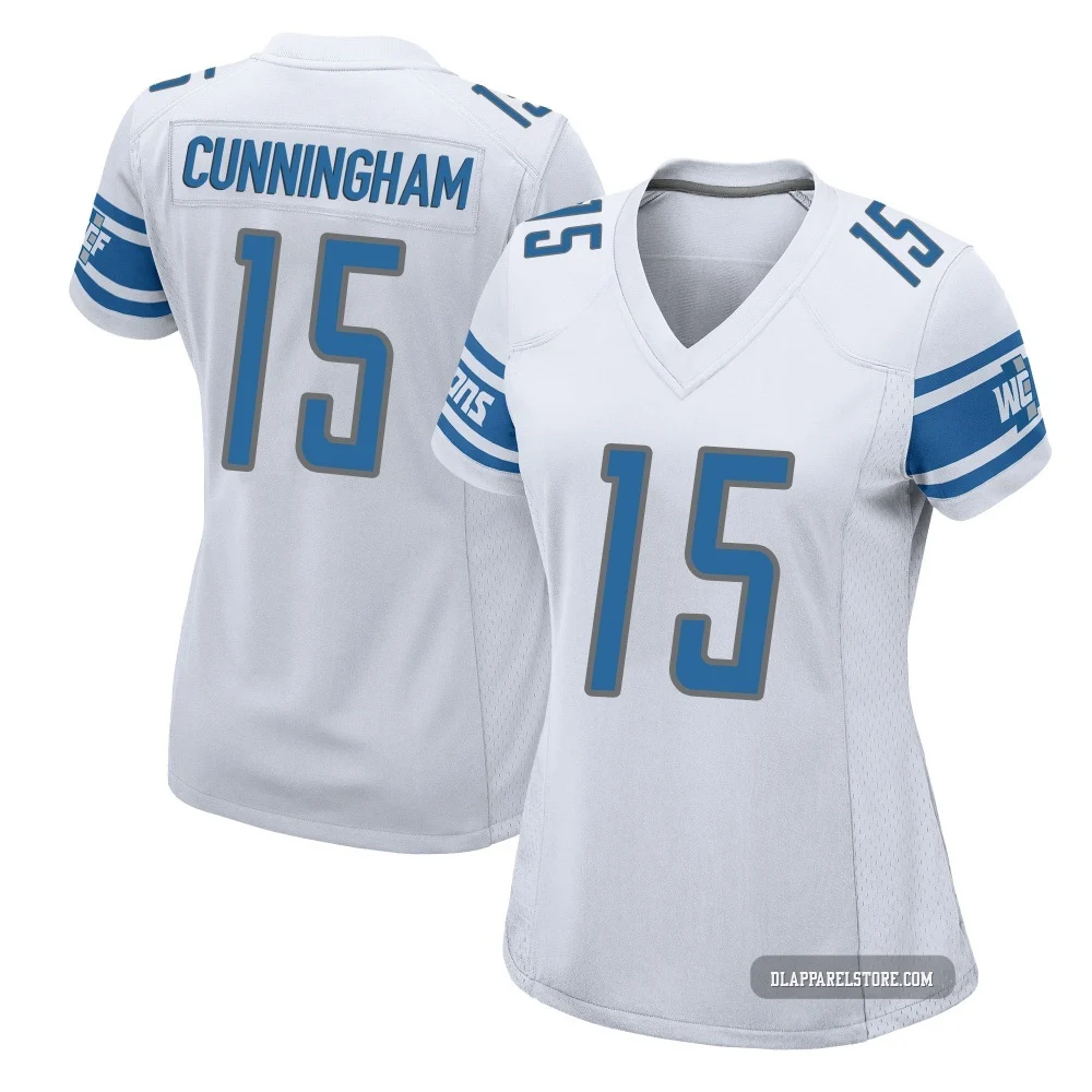 Malik Cunningham ＃15 Detroit Lions Game Jersey - Women's White