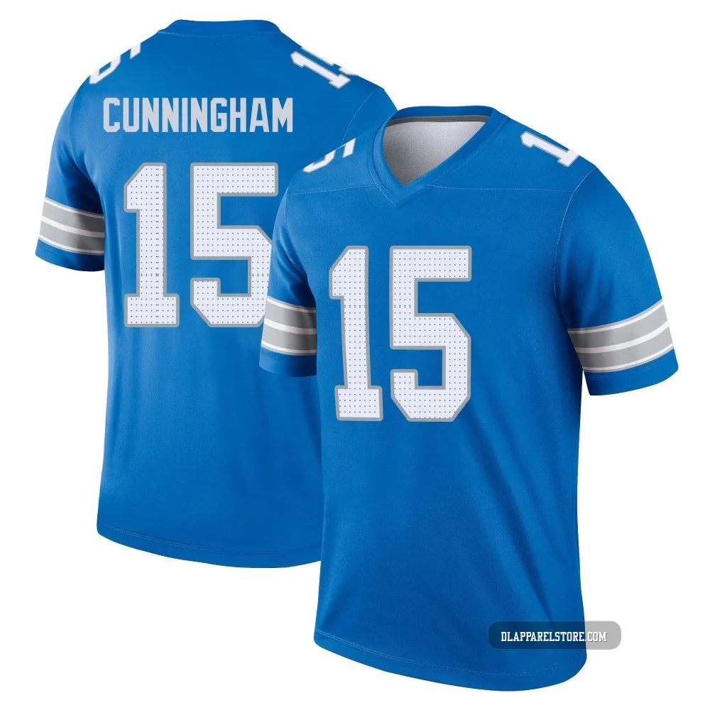 Malik Cunningham ＃15 Detroit Lions Legend 2nd Jersey - Men's Blue