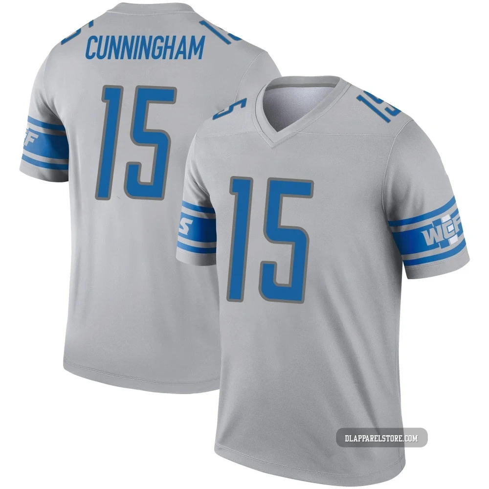 Malik Cunningham ＃15 Detroit Lions Legend Inverted Jersey - Men's Gray