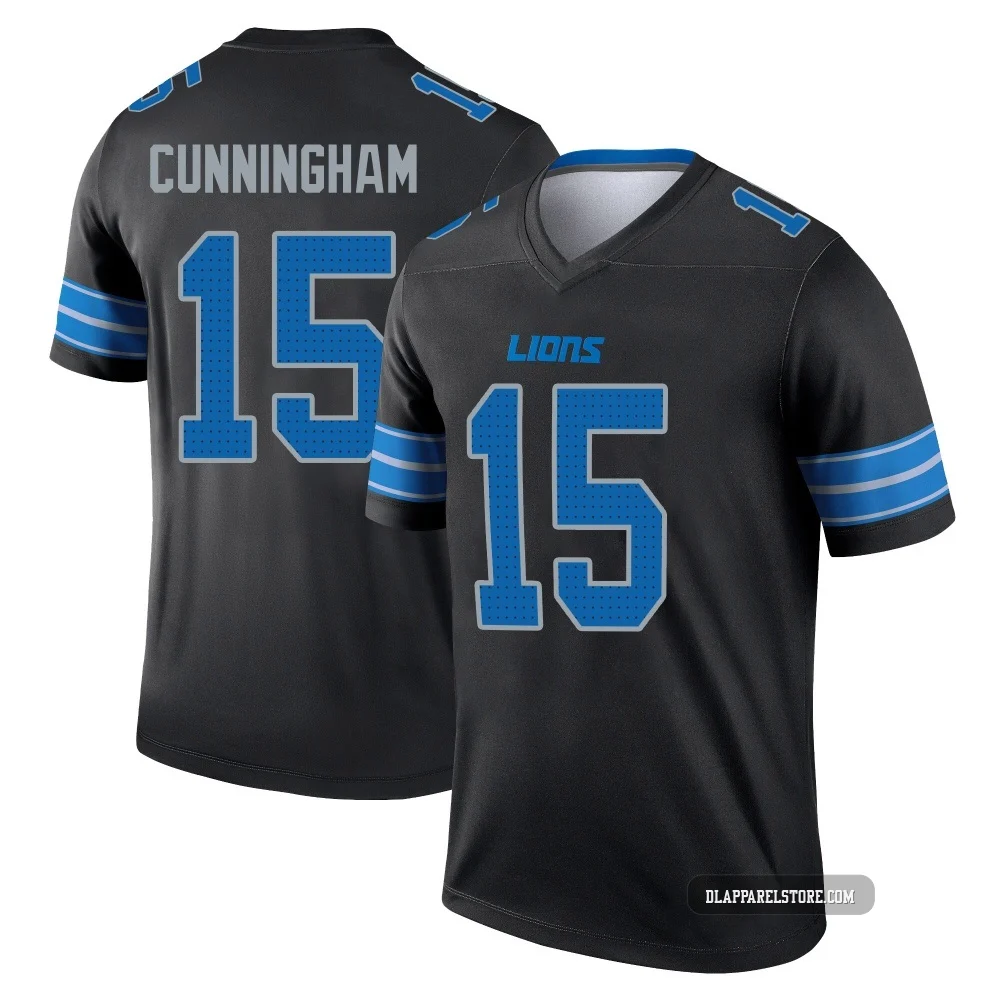 Malik Cunningham ＃15 Detroit Lions Legend Jersey - Youth Black