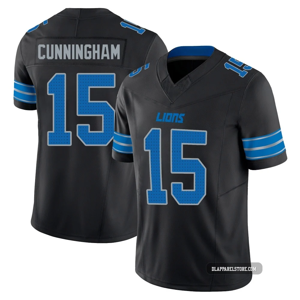 Malik Cunningham ＃15 Detroit Lions Limited Alternate Vapor F.U.S.E. 2nd Jersey - Youth Black
