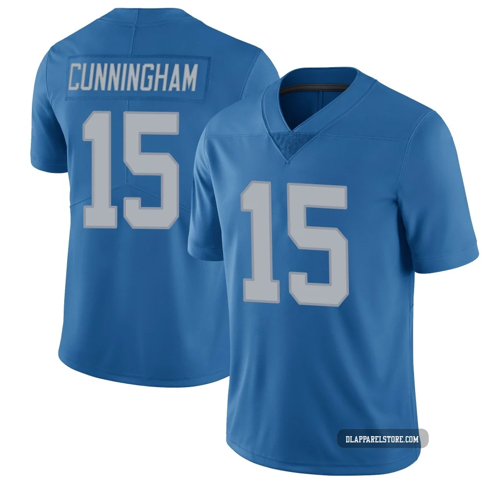 Malik Cunningham ＃15 Detroit Lions Limited Throwback Vapor Untouchable Jersey - Men's Blue