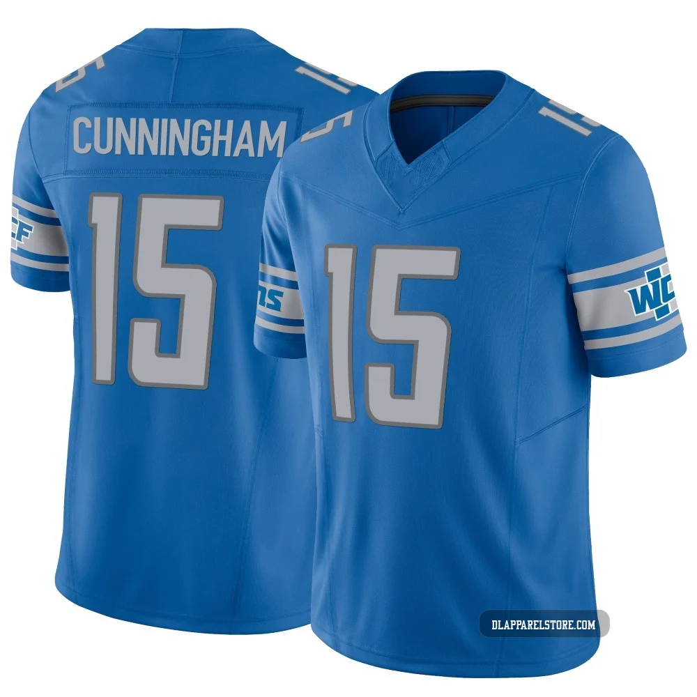 Malik Cunningham ＃15 Detroit Lions Limited Vapor F.U.S.E. Jersey - Men's Blue